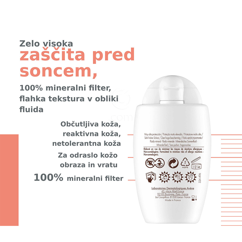 Avene Sun, mineralni fluid - ZF 50+ (40 ml)