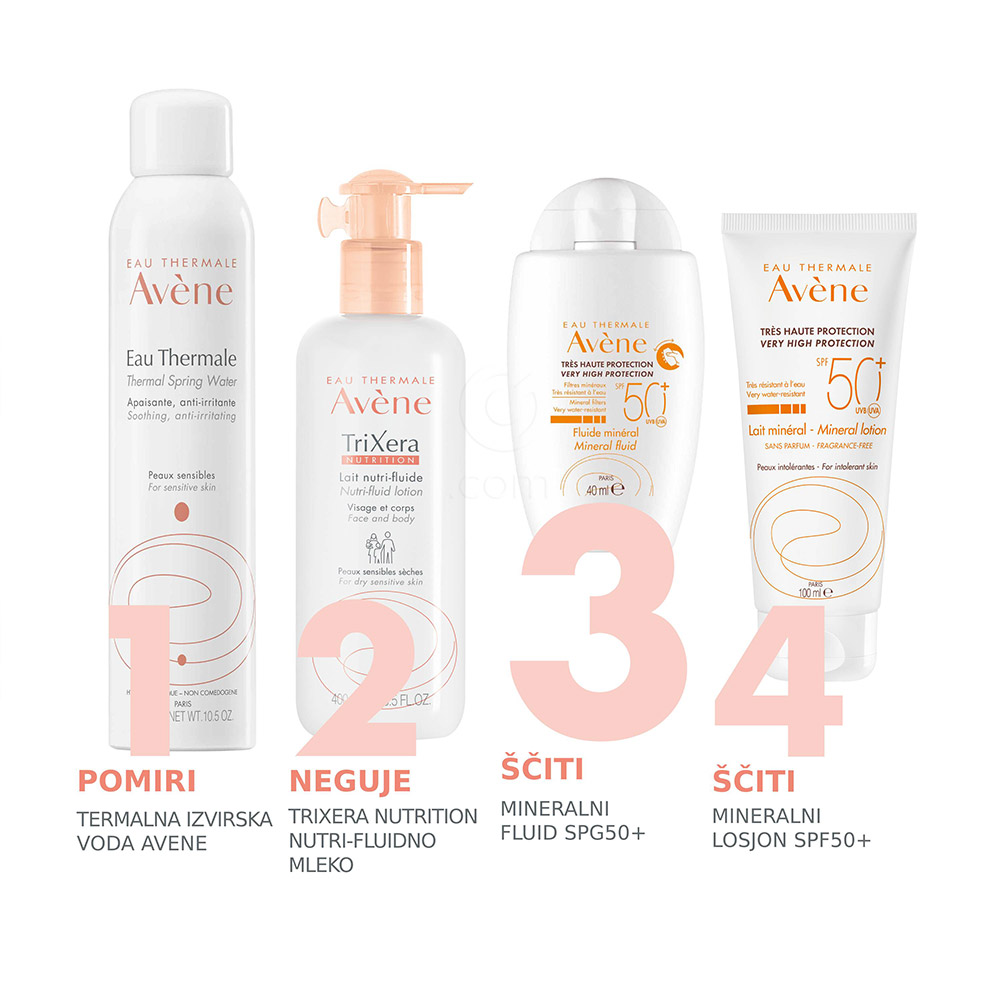 Avene Sun, mineralni fluid - ZF 50+ (40 ml)