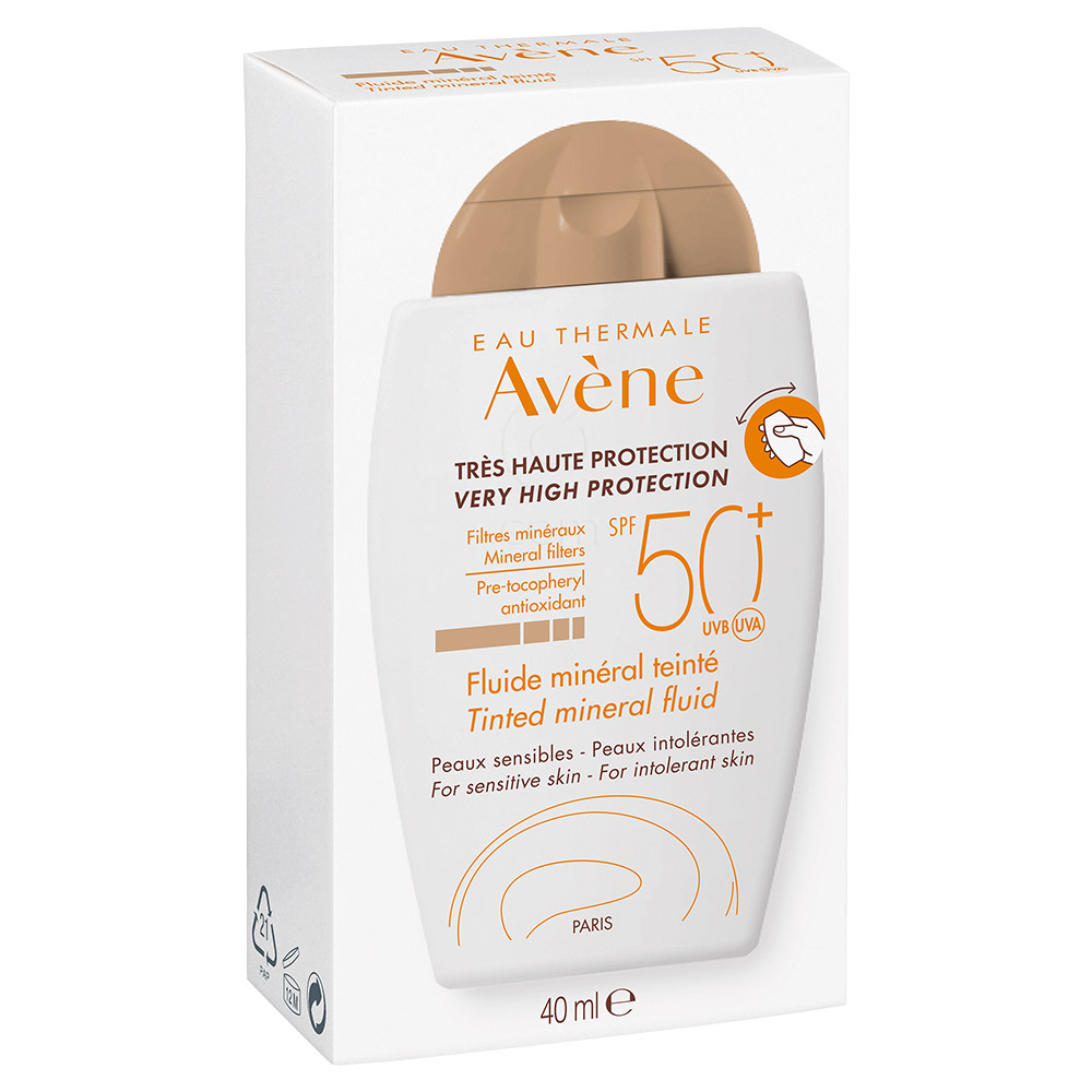Avene Sun, obarvani mineralni fluid - ZF 50+ (40 ml)
