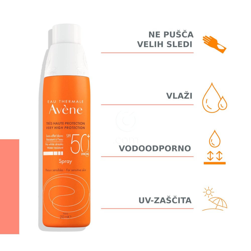  Eau Thermale Avene Sun pršilo z zelo visoko zaščito pred soncem ZF 50+ (200 ml) 