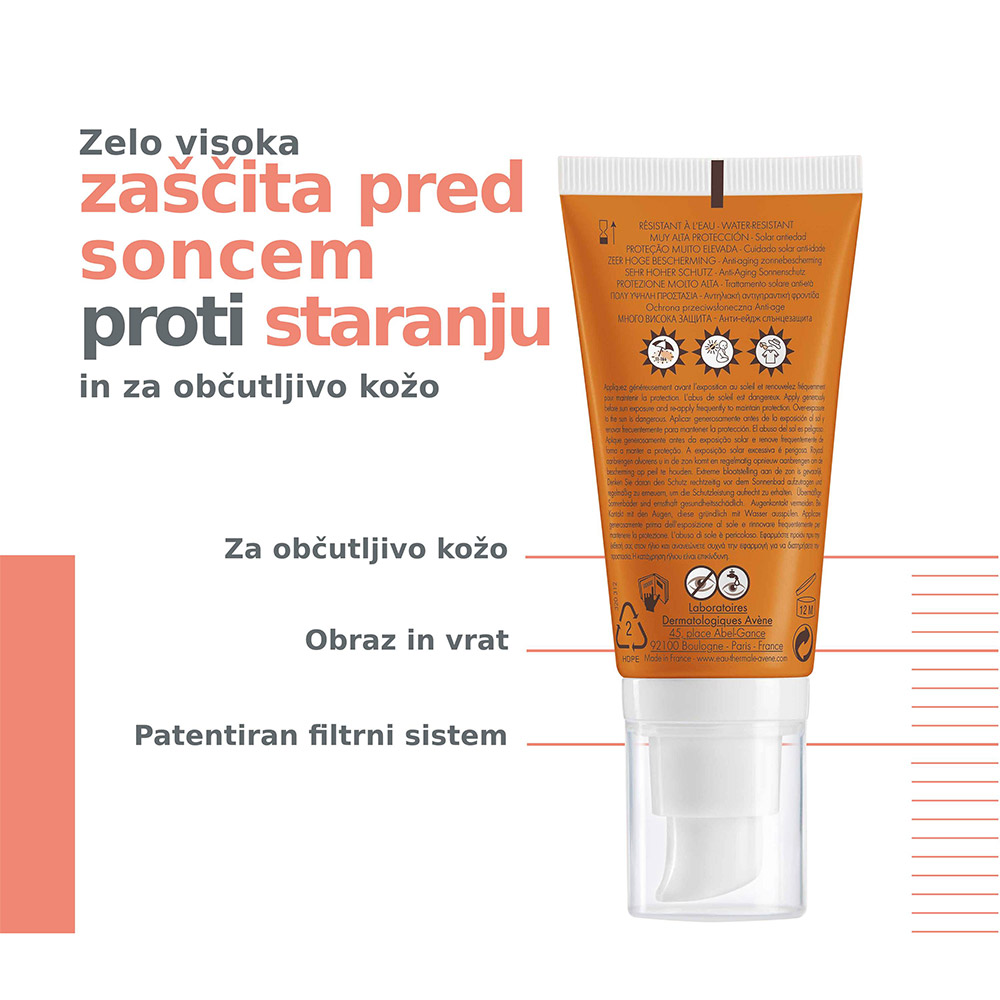 Avene Sun anti-age, krema - ZF 50+ (50 ml)