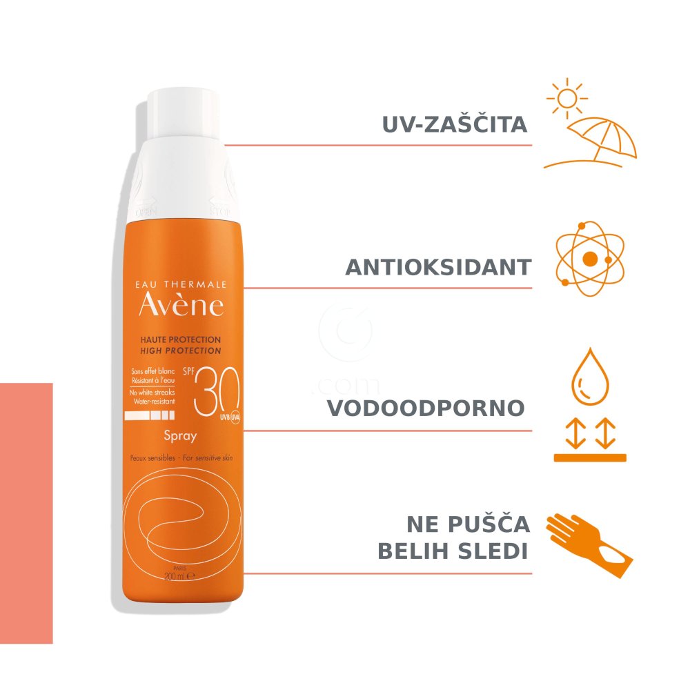 Eau Thermale Avene Sun pršilo z visoko zaščito pred soncem ZF 30 (200 ml)