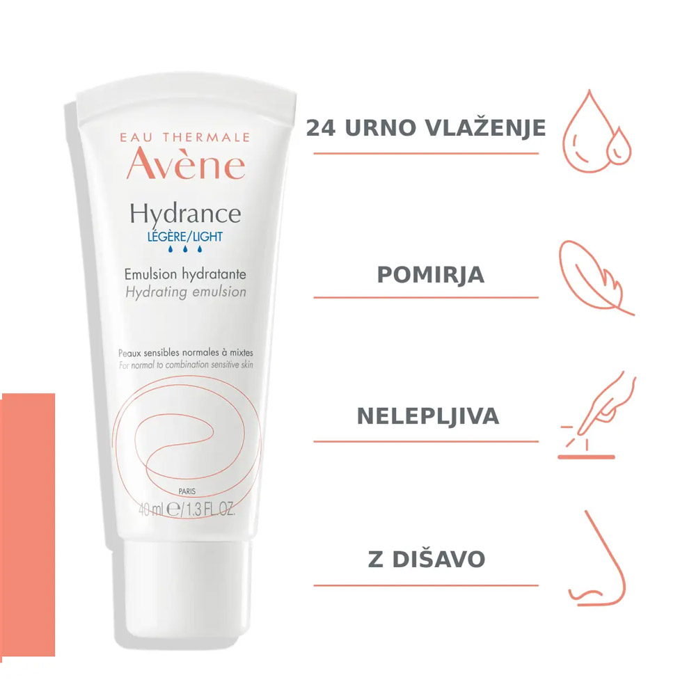 Avene Hydrance Legere, vlažilna emulzija (40 ml)