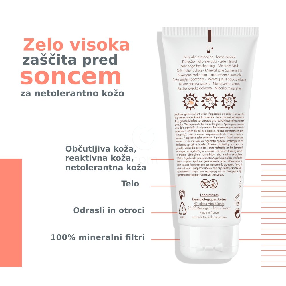 Eau Thermale Avene Sun Mineralni losjon - ZF50+ (100 ml)