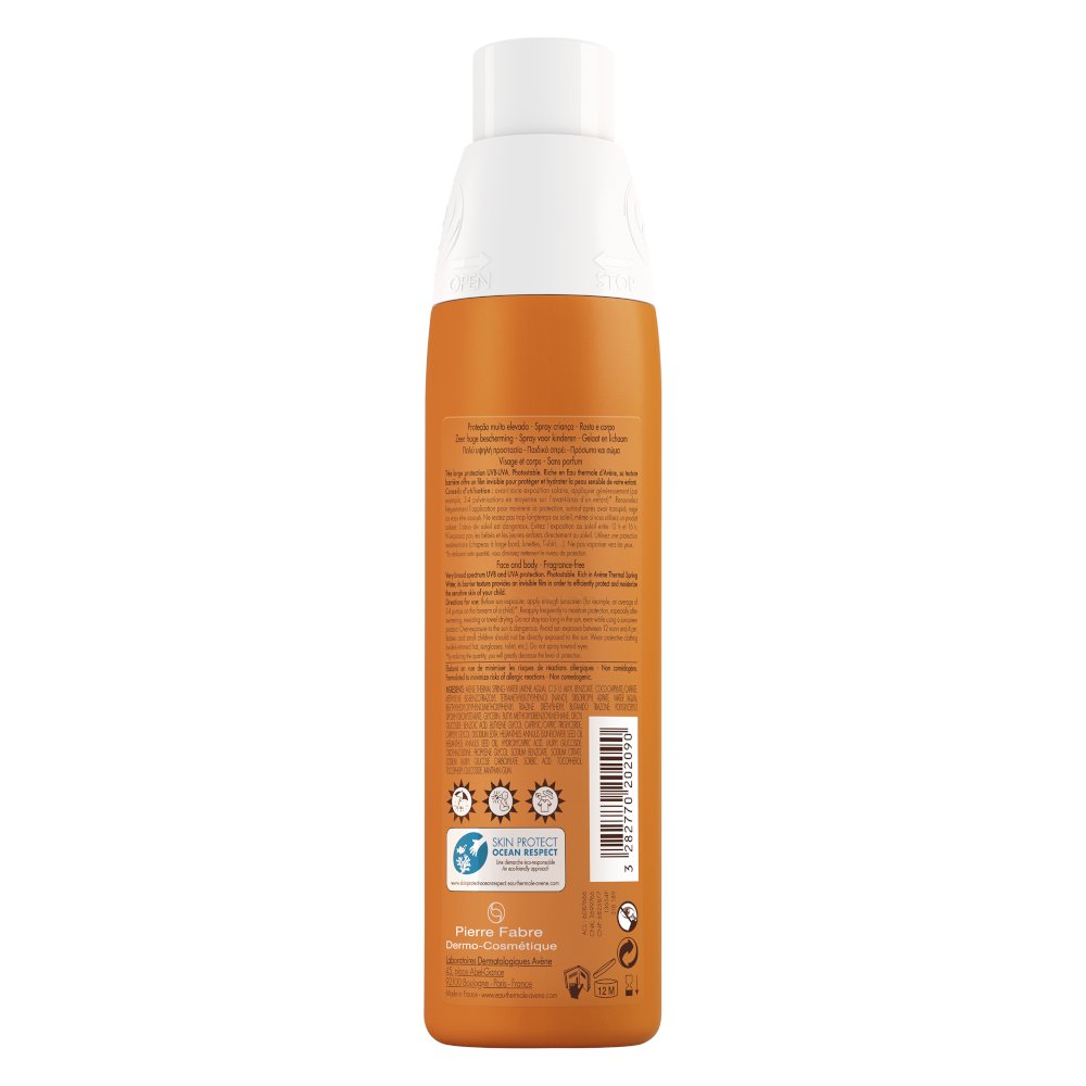 Eau Thermale Avène Sun Otroško pršilo z visoko zaščito pred soncem ZF 50+ (200 ml)	