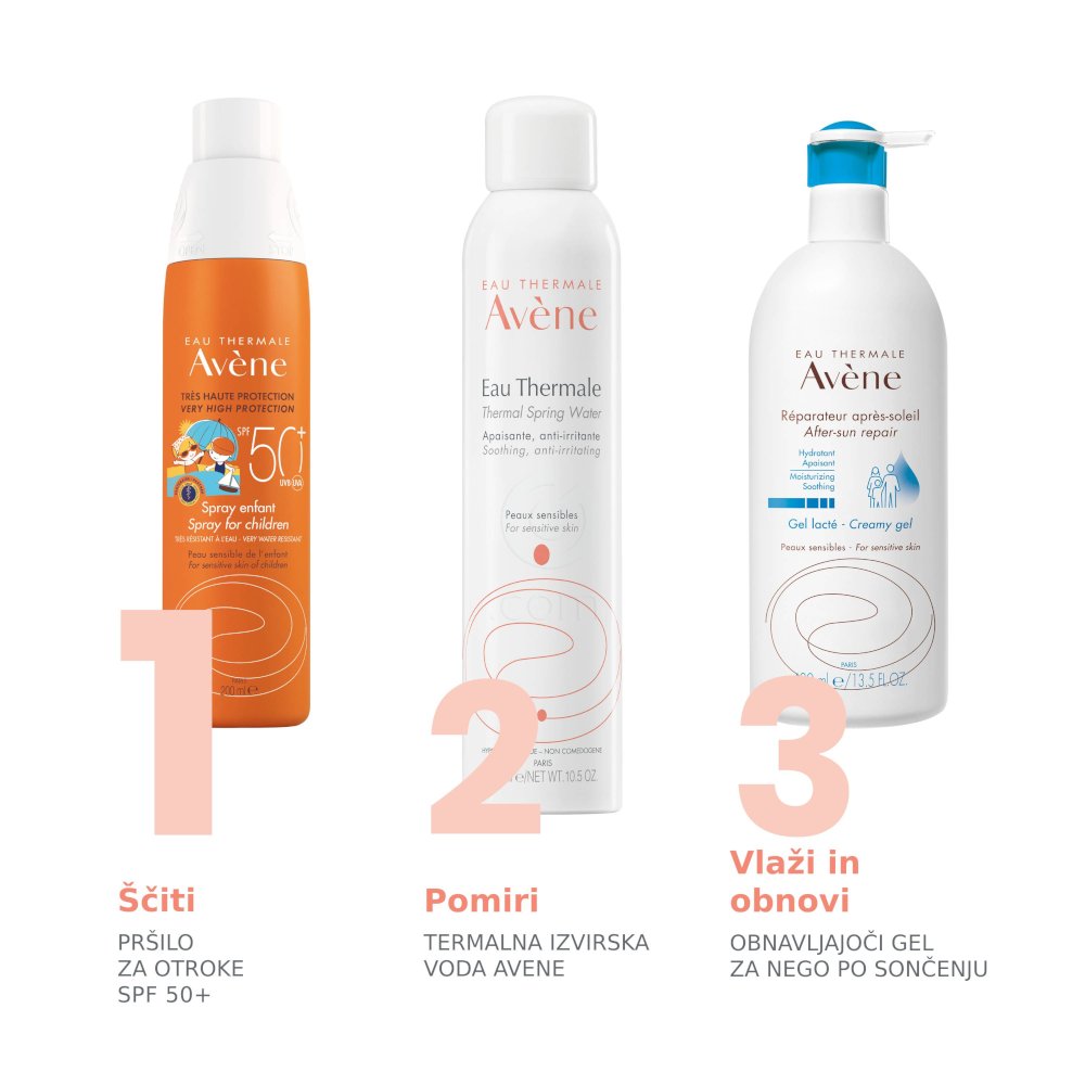 Eau Thermale Avène Sun Otroško pršilo z visoko zaščito pred soncem ZF 50+ (200 ml)	