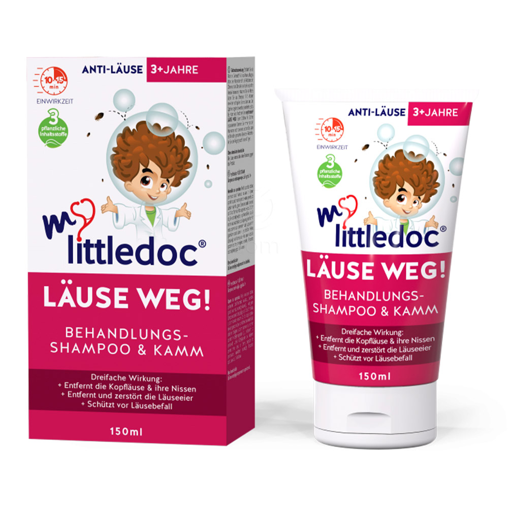 mylittledoc Uši stran!, šampon za odstranjevanje uši in gnid (150 ml + glavnik)