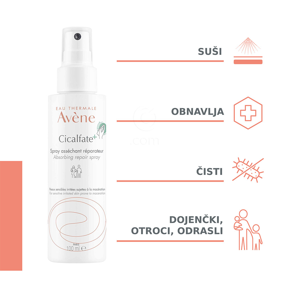 Avene Cicalfate+, regenerativno pršilo, ki suši (100 ml)