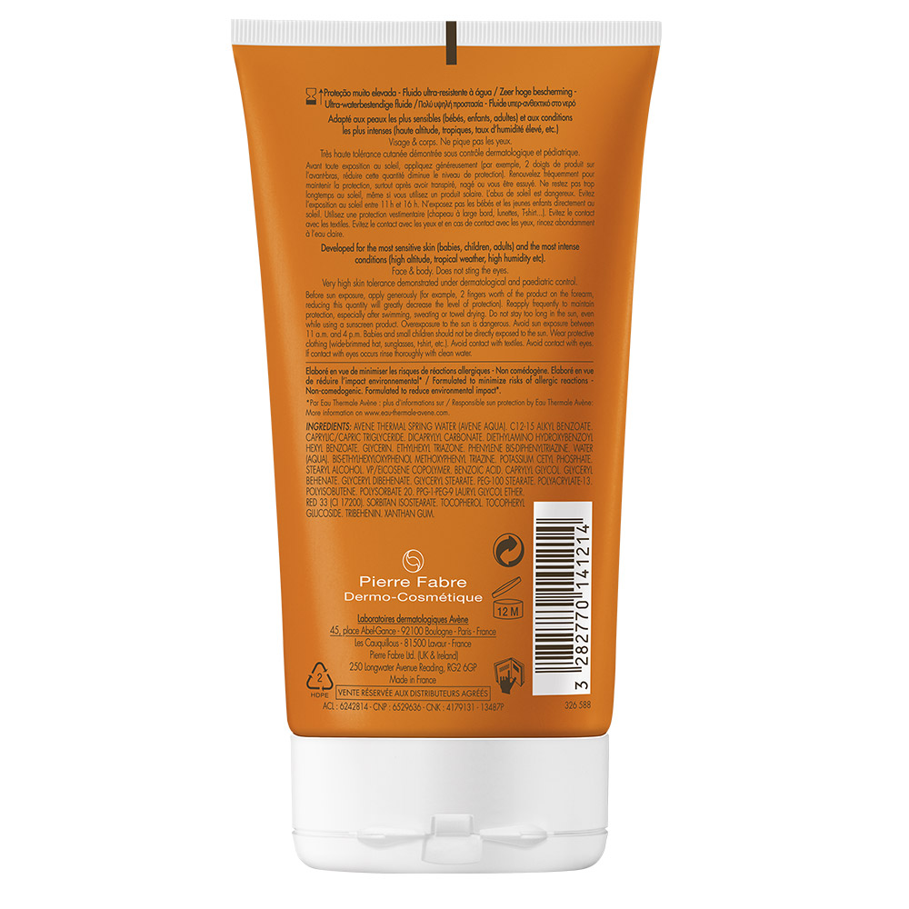 Avene Sun Intense Protect, zelo visoka zaščita pred soncem - ZF 50+ (150 ml)