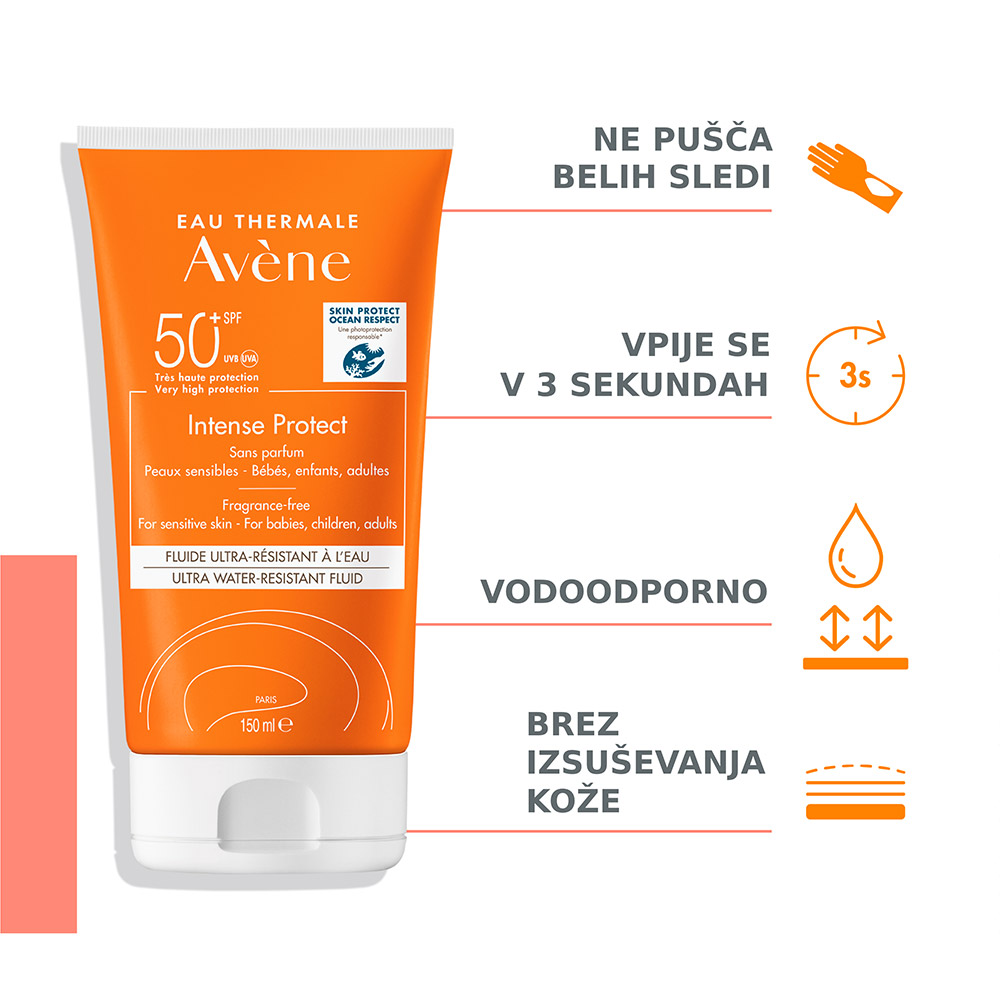 Avene Sun Intense Protect, zelo visoka zaščita pred soncem - ZF 50+ (150 ml)