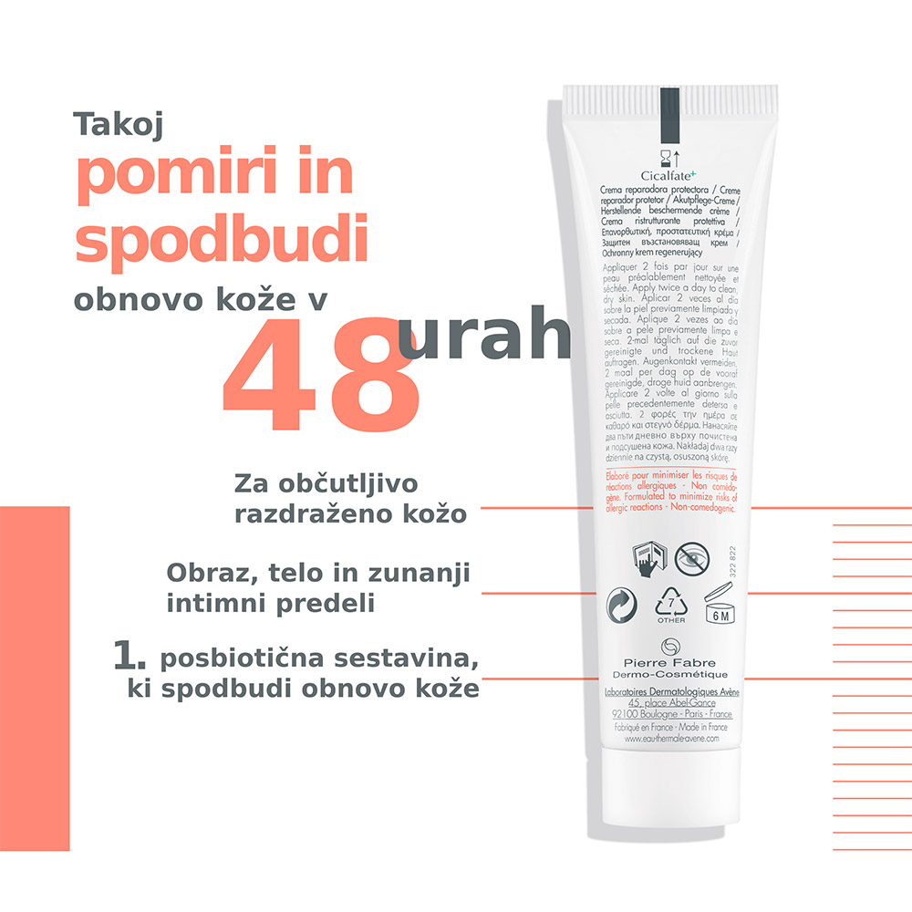 Avene Cicalfate+, obnavljajoča zaščitna krema (40 ml)