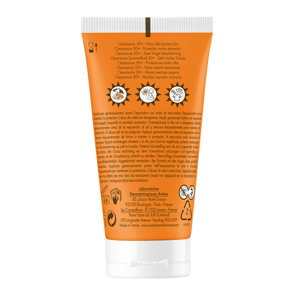 Avene Sun Cleanance, ultra lahka krema - zelo visoka zaščita - ZF50+ (50 ml)