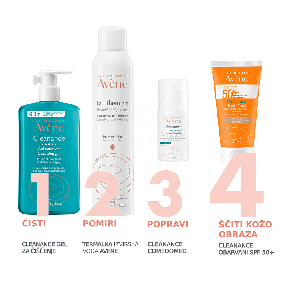 Avene Sun Cleanance, obarvana krema - zelo visoka zaščita - ZF50+ (50 ml)
