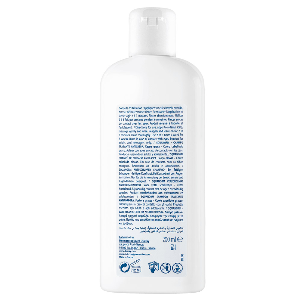 Ducray Squanorm, šampon za mastni prhljaj (200 ml)