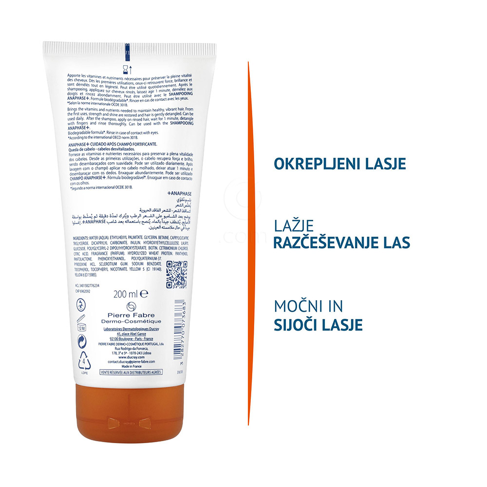 Ducray Anaphase +, balzam za krepitev las (200 ml)