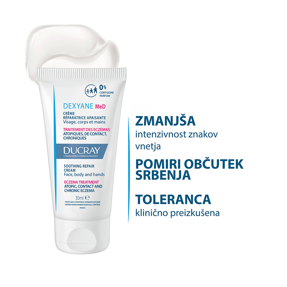 Ducray Dexyane MeD, pomirjajoča obnovitvena krema (30 ml)