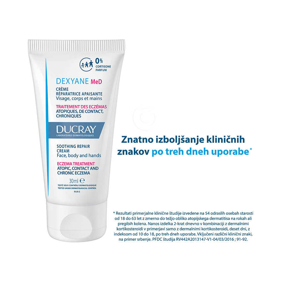 Ducray Dexyane MeD, pomirjajoča obnovitvena krema (30 ml)