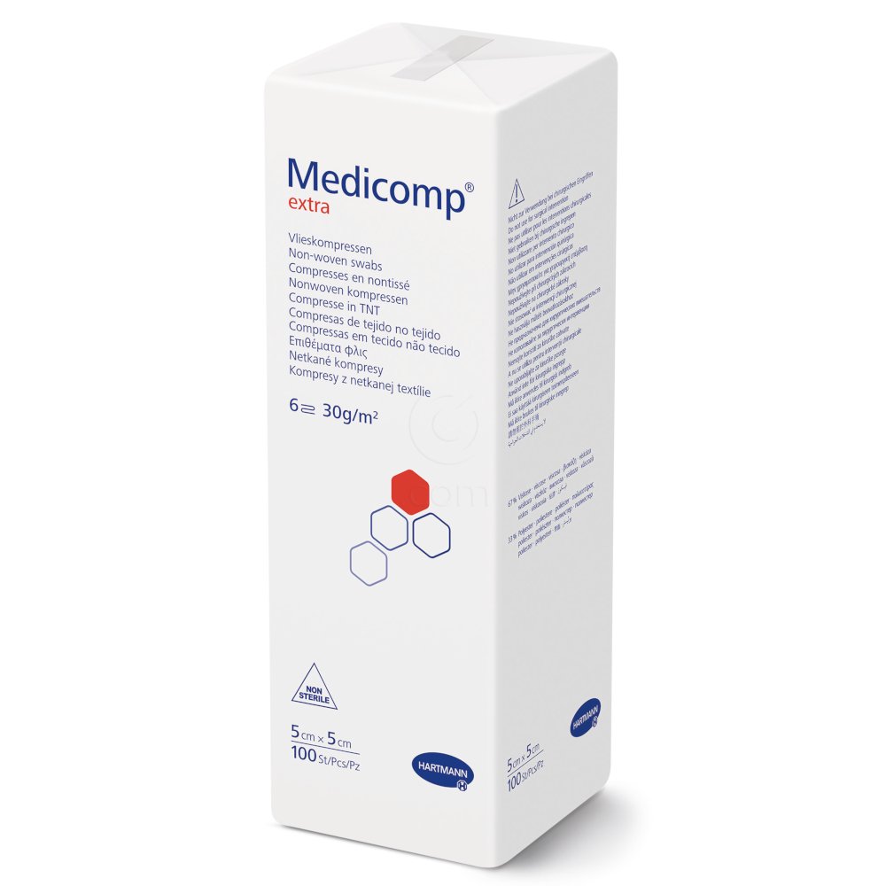 Medicomp Extra, nesterilen zloženec - 5 x 5 cm (100 zložencev)