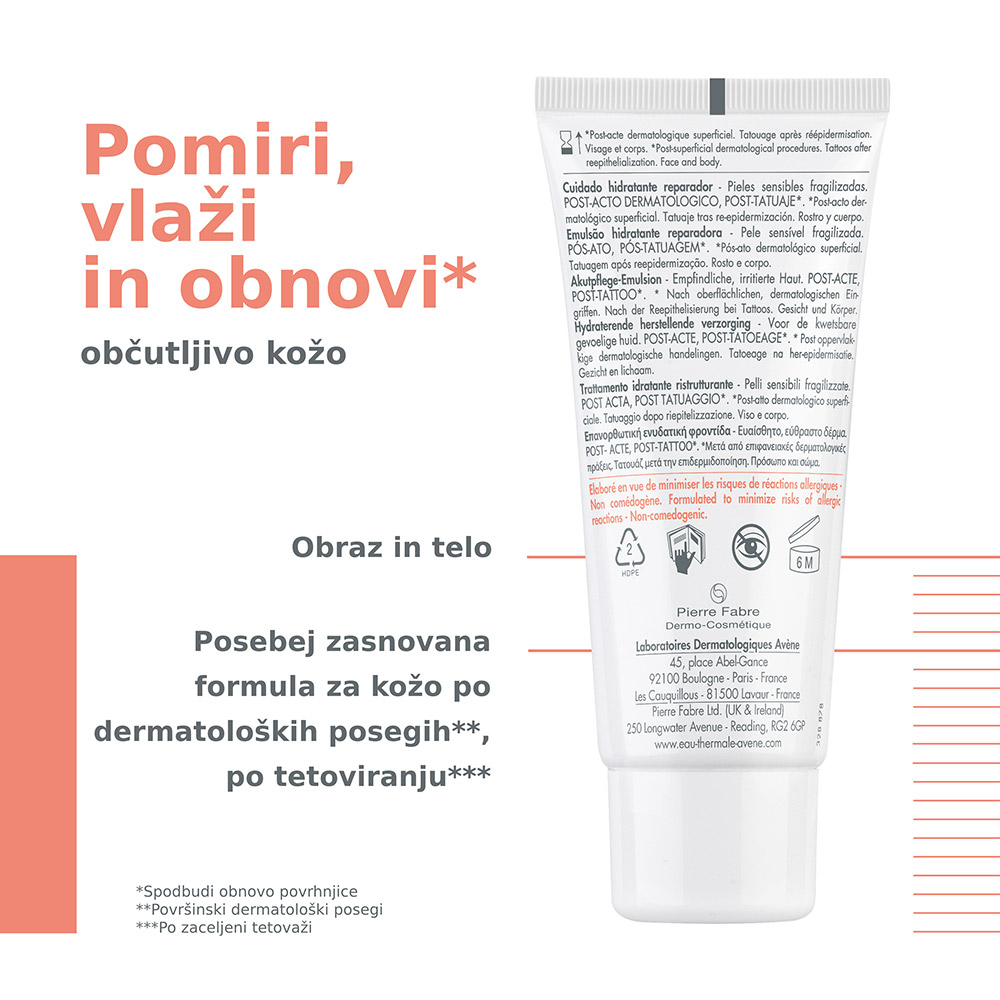 Avene Cicalfate+, obnavljajoča vlažilna emulzija (40 ml)