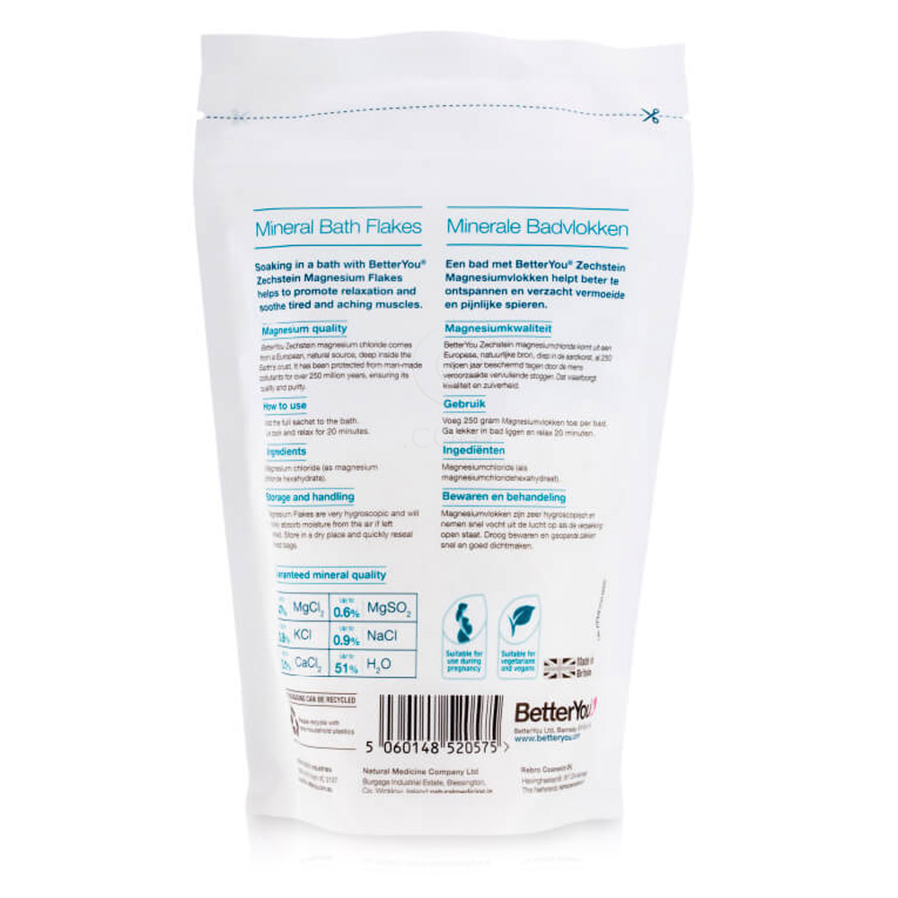 Magnezijevi kosmiči za kopel BetterYou (250 g)