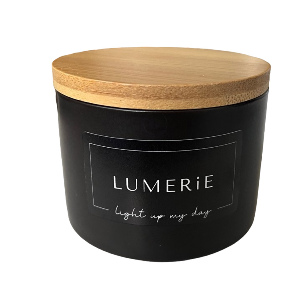 LUMERiE Fruity peach, črna sveča vonj breskev (120 g)