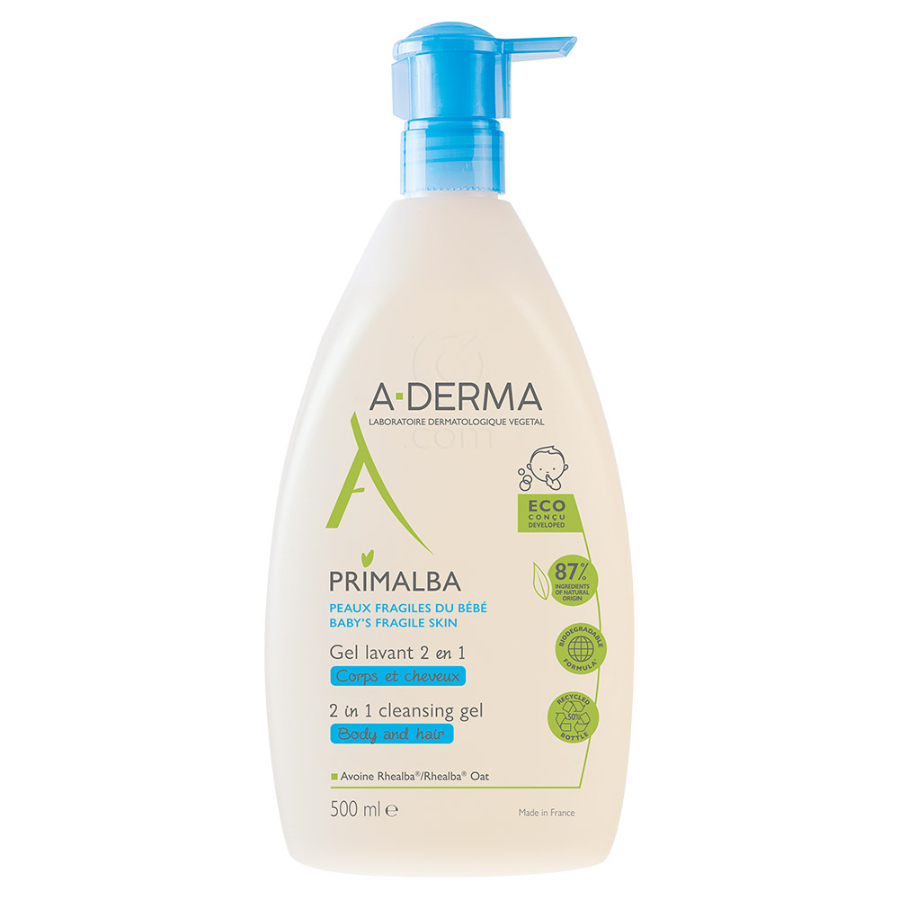 A-Derma Primalba, gel za umivanje las in telesa (500 ml)