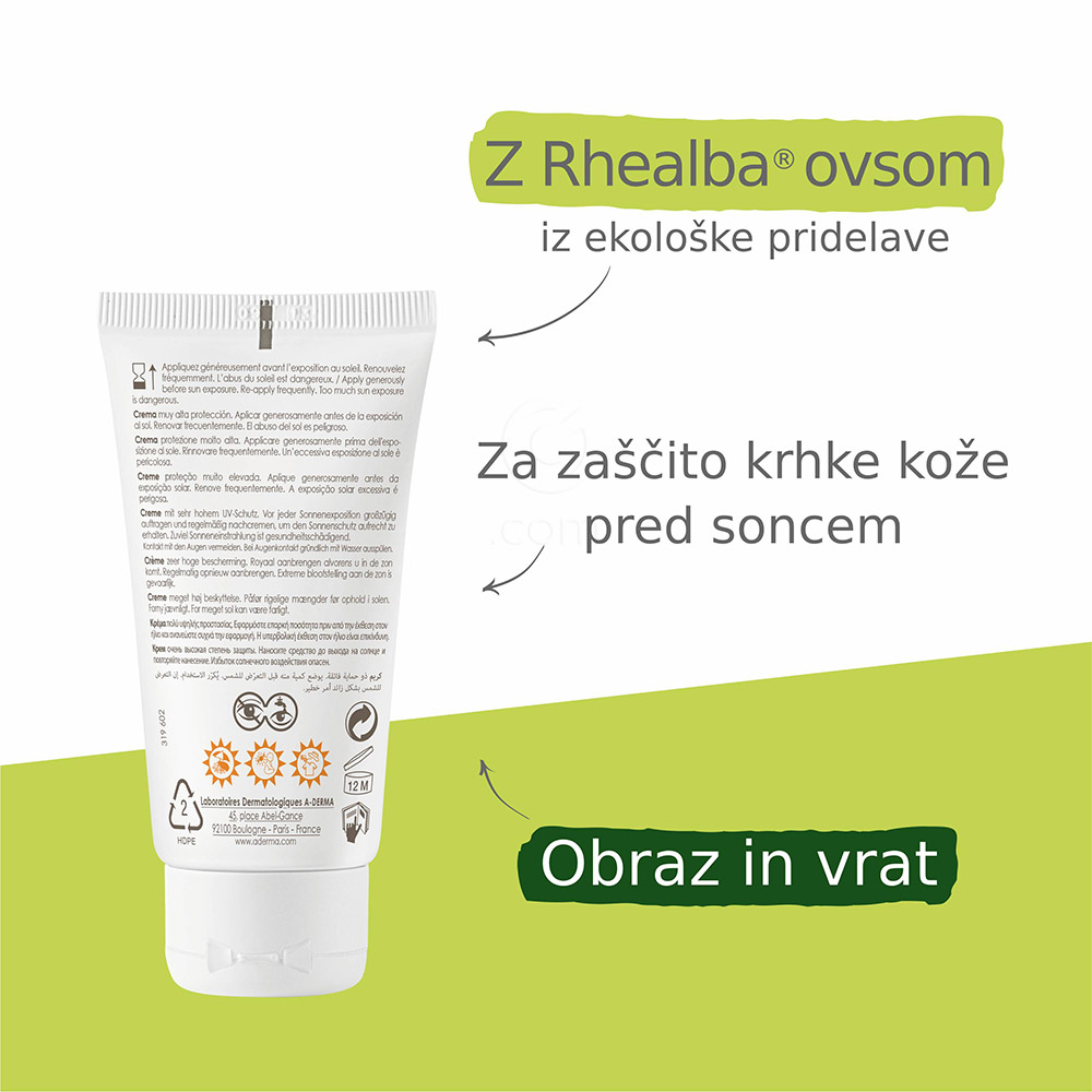 A-Derma Protect, krema za suho kožo - ZF50+ (40 ml)