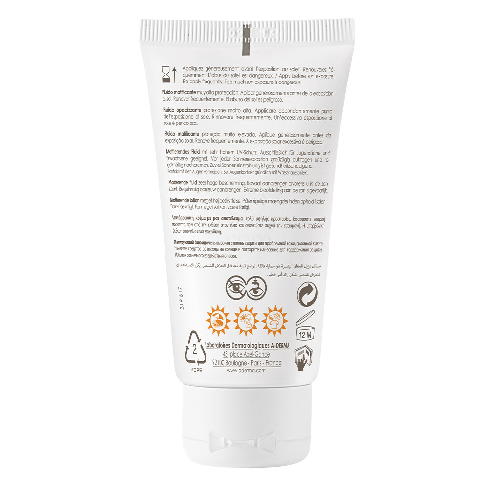 A-Derma Protect AC, matirajoči fluid - ZF 50+ (40 ml)