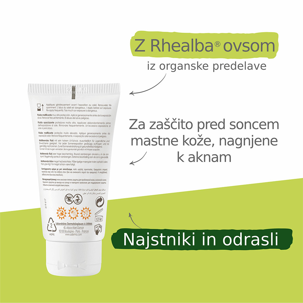 A-Derma Protect AC, matirajoči fluid - ZF 50+ (40 ml)
