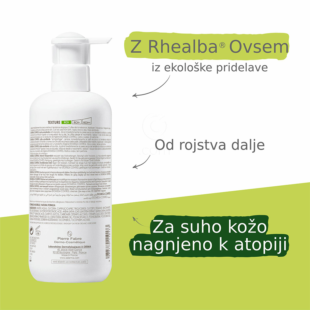 A-Derma Exomega Control, emolientni losjon (400 ml)