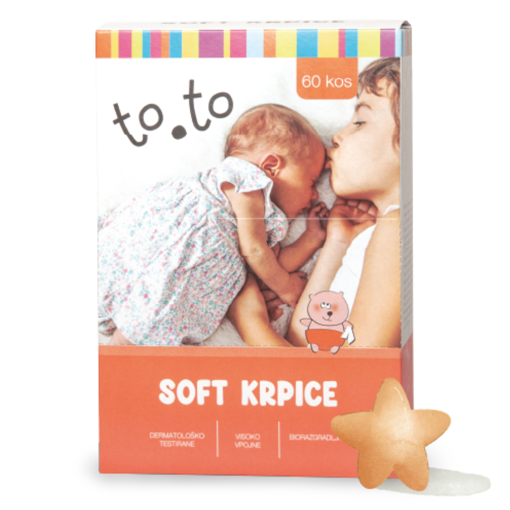 to.to, biorazgradljive mehke krpice (60 krpic)