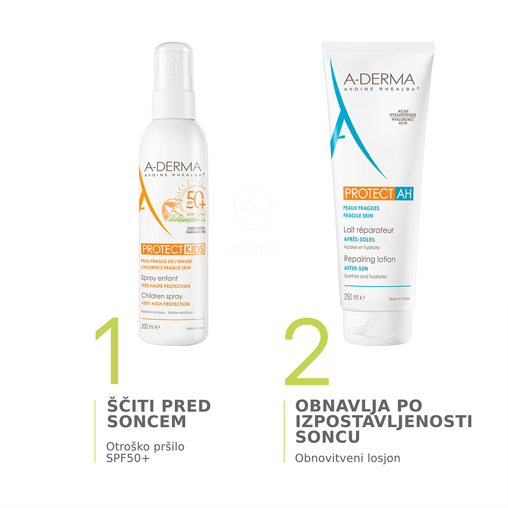 A-Derma Protect Kids, pršilo za zaščito pred soncem - ZF 50+ (200 ml)