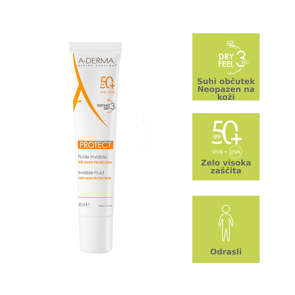 A-Derma Protect, nevidni fluid - ZF50+ (40 ml)