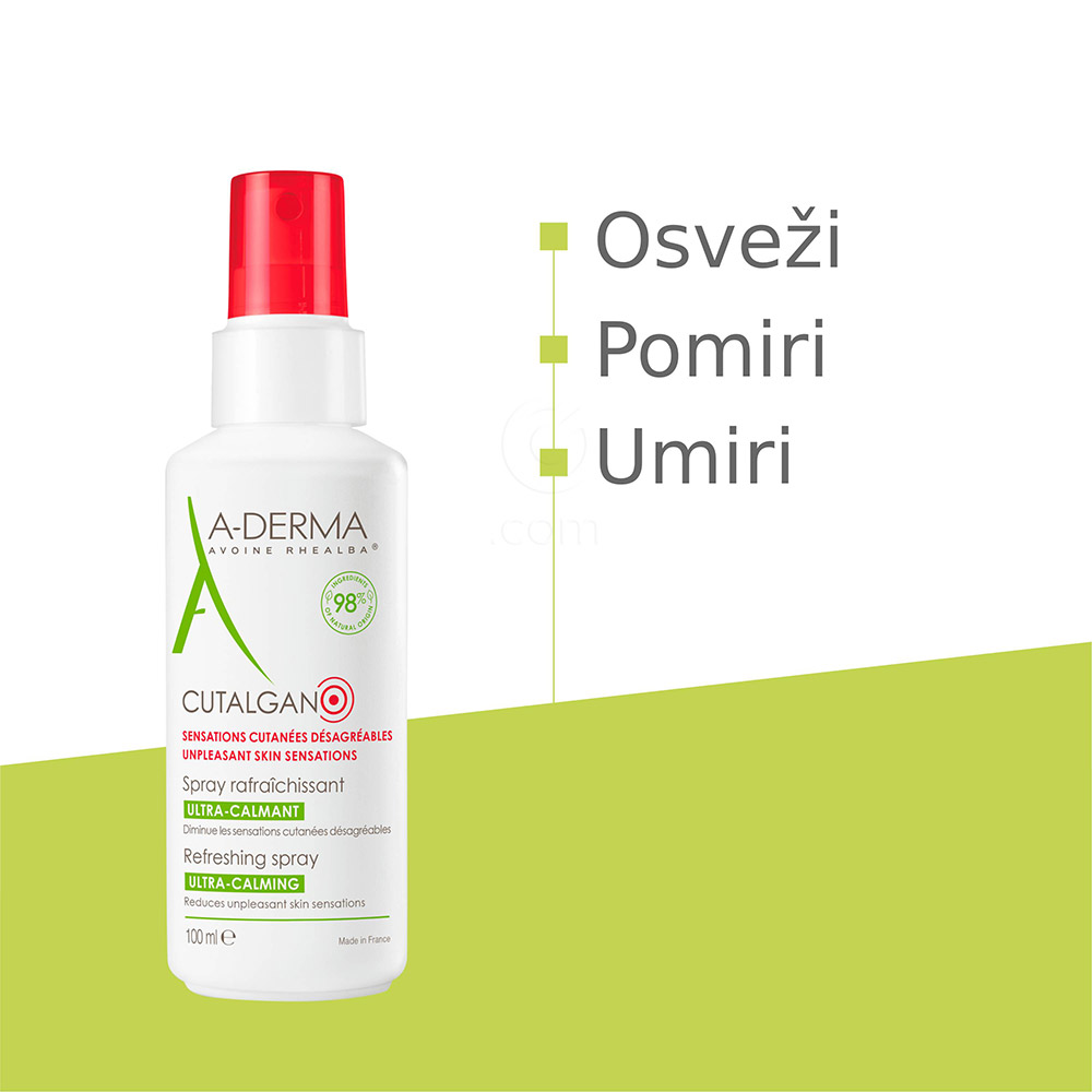 A-Derma Cutalgan, osvežujoče pršilo (100 ml)