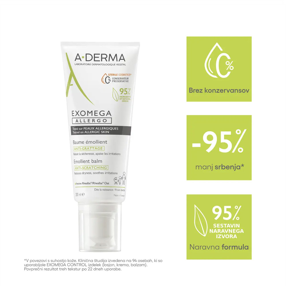 A-Derma Exomega Allergo, emolientni balzam (200 ml) 