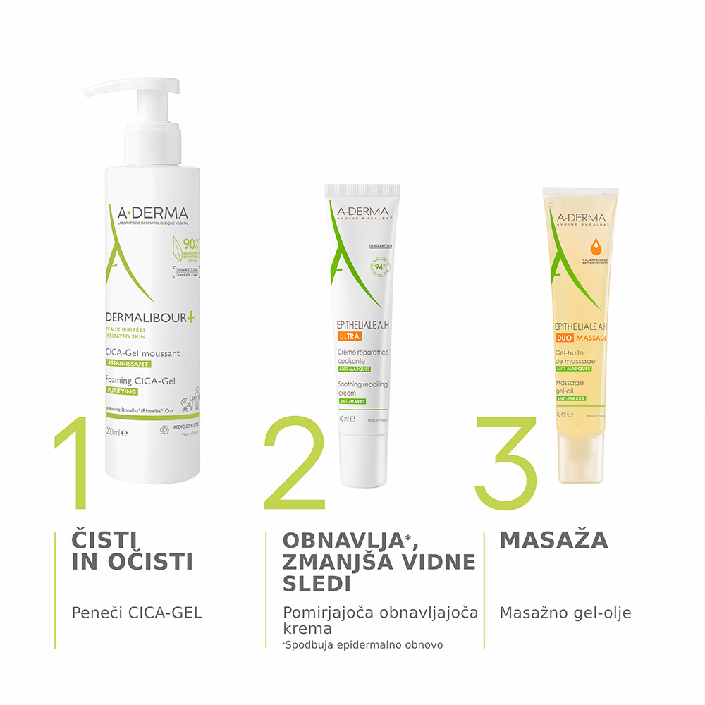 A-Derma Epitheliale A.H. Ultra, pomirjajoča in obnavljajoča krema (40 ml)