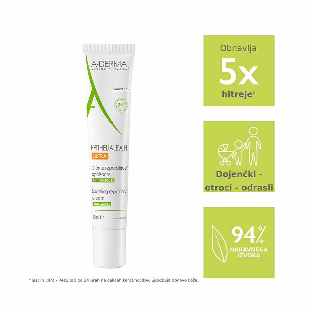 A-Derma Epitheliale A.H. Ultra, pomirjajoča in obnavljajoča krema (40 ml)