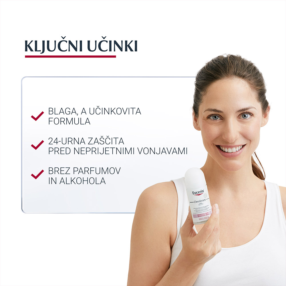 Eucerin pH5 Sensitive, deodorant roll-on za občutljivo kožo (50 ml)