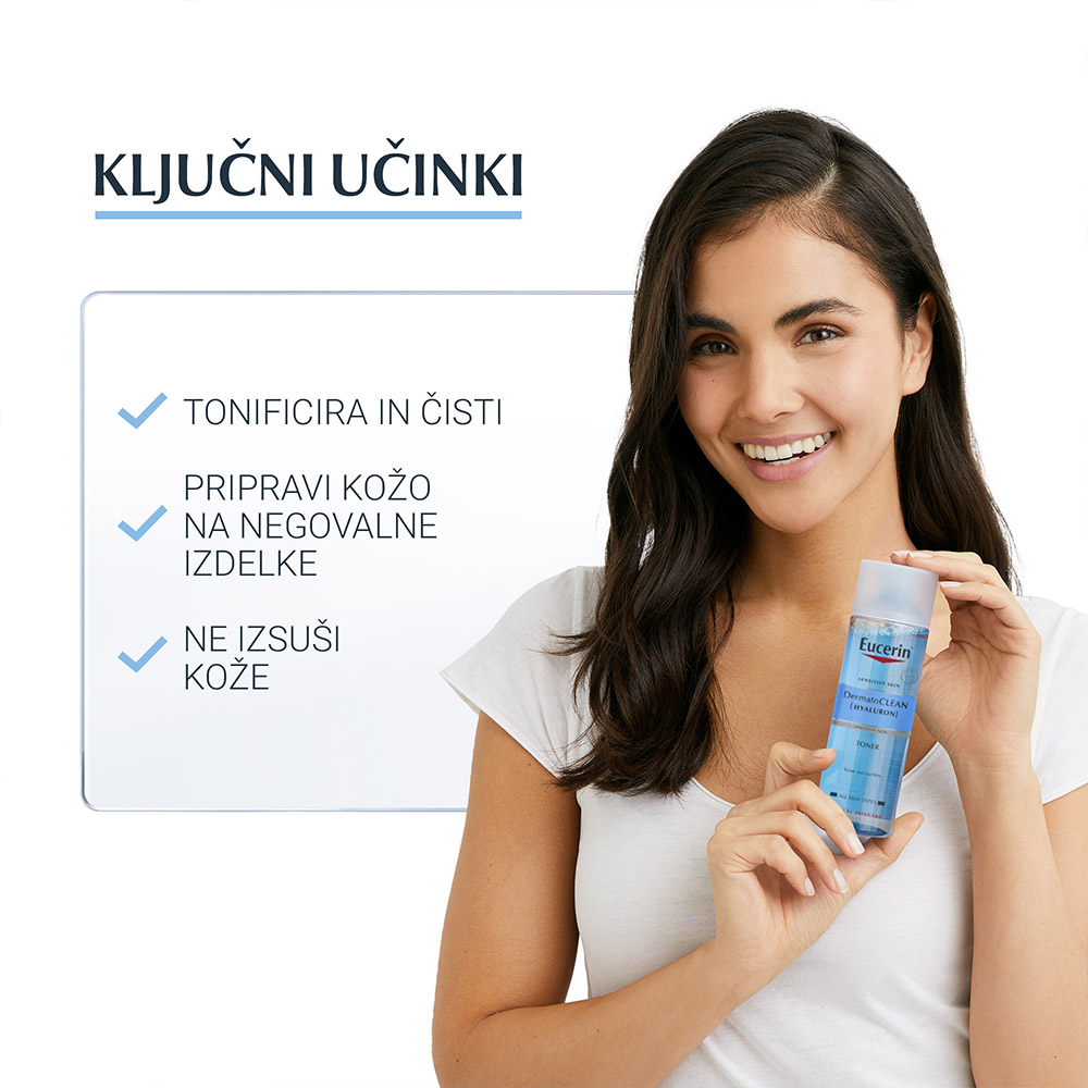 Eucerin DermatoClean [Hyaluron], osvežilni tonik za vse tipe kože (200 ml)