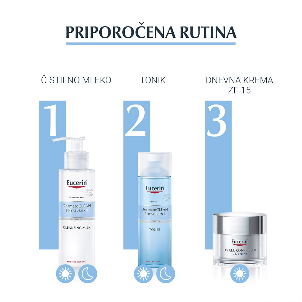 Eucerin DermatoClean [Hyaluron], osvežilni tonik za vse tipe kože (200 ml)