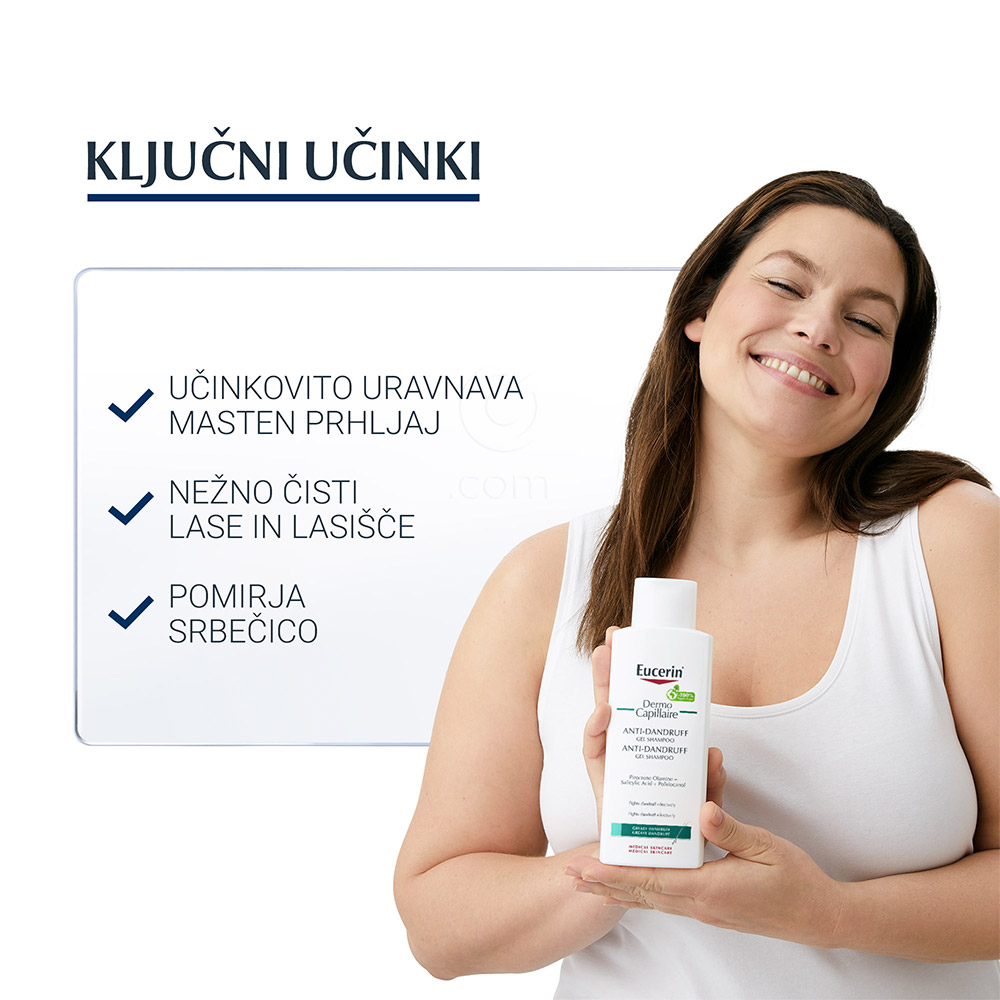 Eucerin DermoCapillaire, šampon proti mastnemu prhljaju (250 ml)