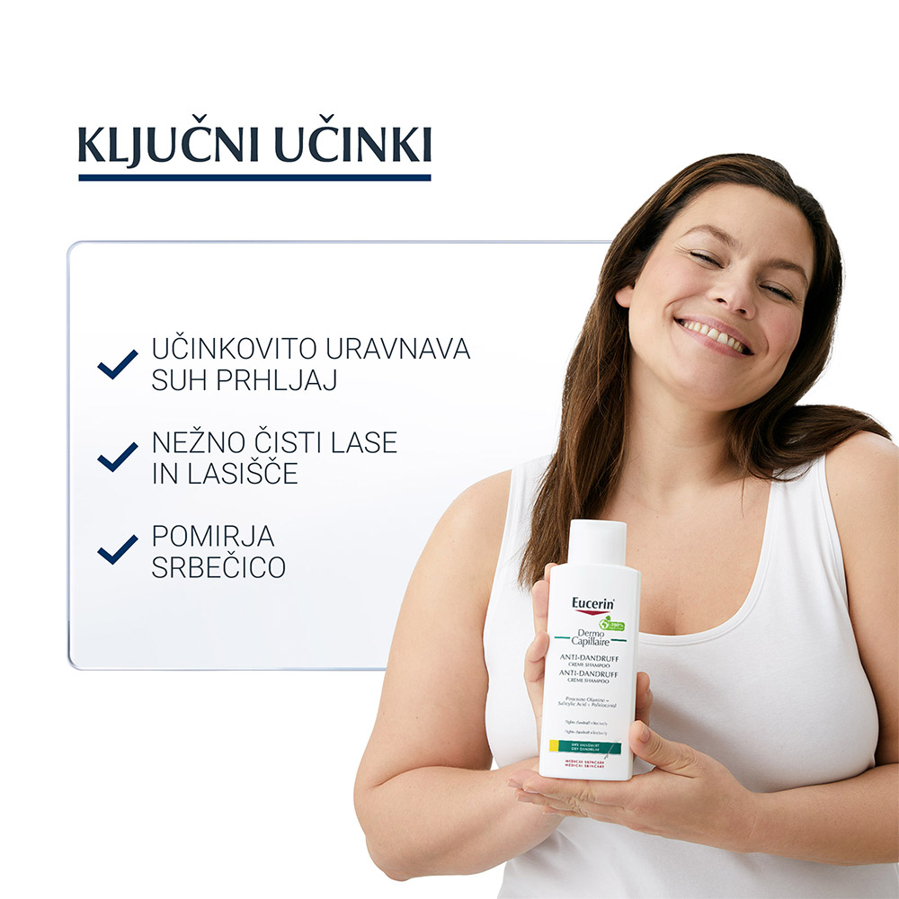 Eucerin DermoCapillaire, šampon proti suhemu prhljaju (250 ml)