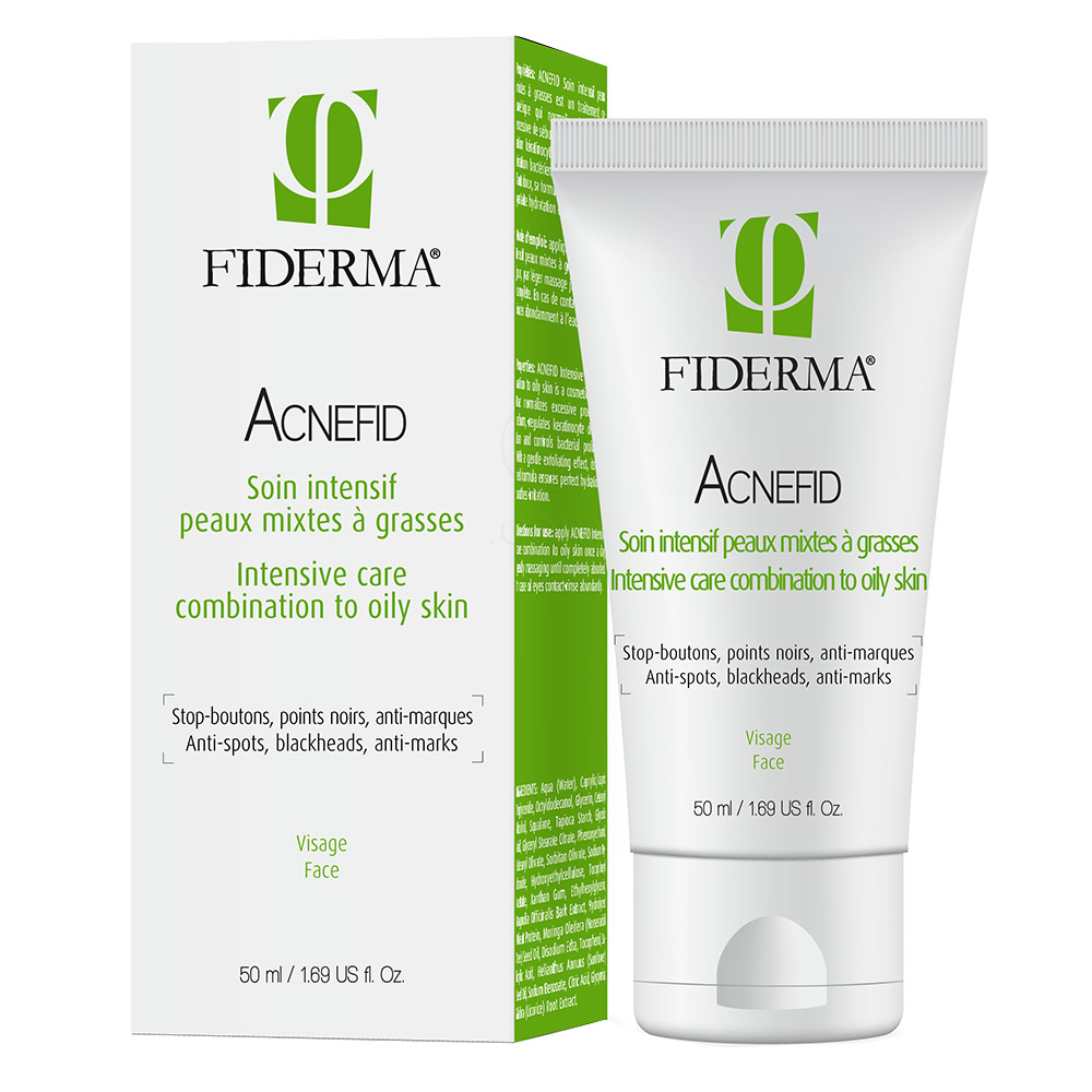 Fiderma Acnefid, intenzivna nega za mešano do mastno kožo za obraz (50 ml)