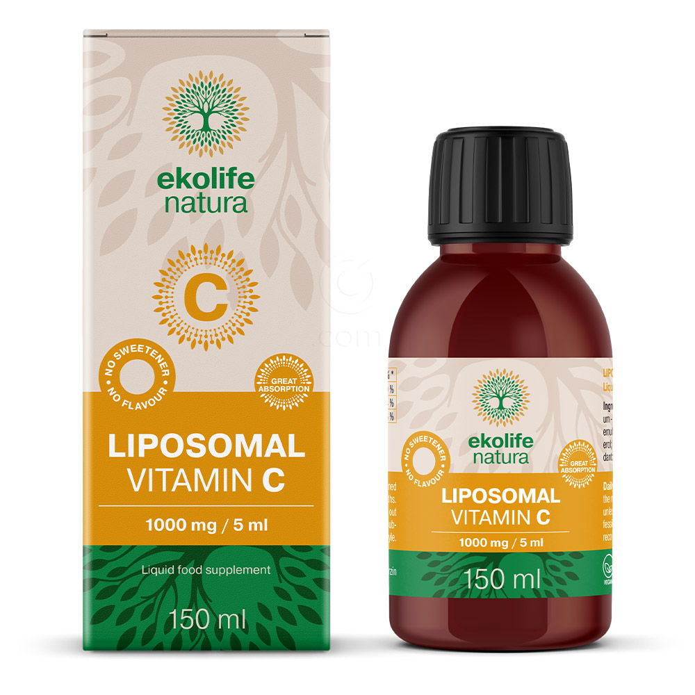 Ekolife Natura liposomski Vitamin C 1000 mg, tekočina (150 ml)