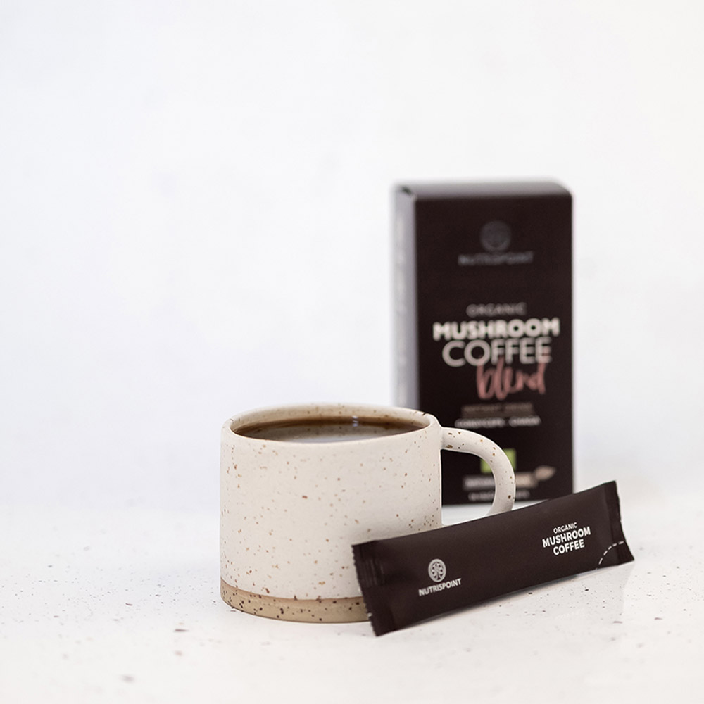 Nutrispoint Mushroom Coffe Blend, ekološka kava obogatena z gobami - vrečke (14 vrečk)