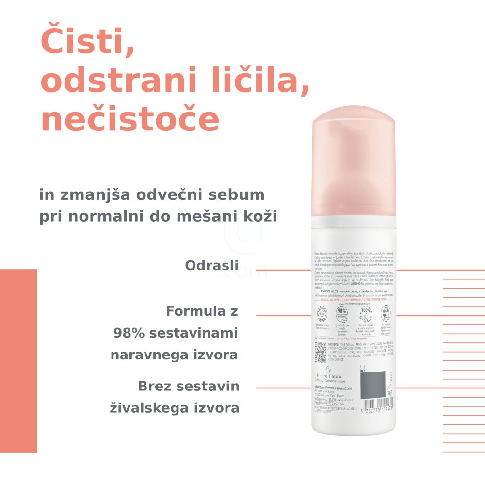 Avene pena za čiščenje kože (150 ml)