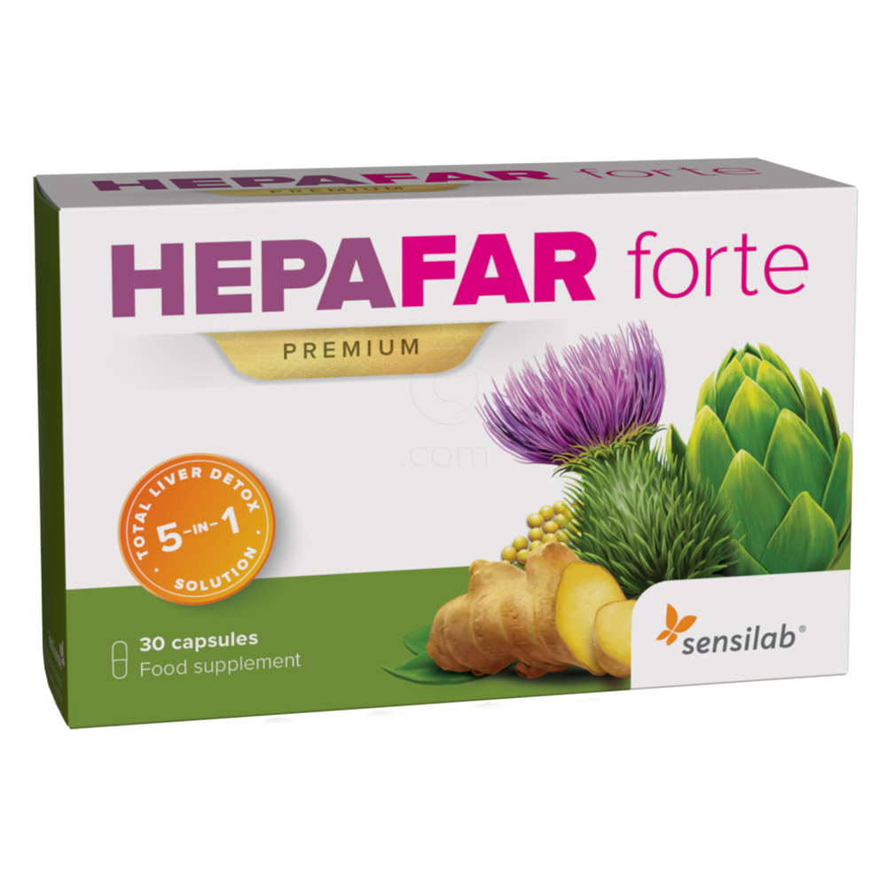 Sensilab Hepafar Forte Premium, kapsule  - paket (4 x 30 kapsul)