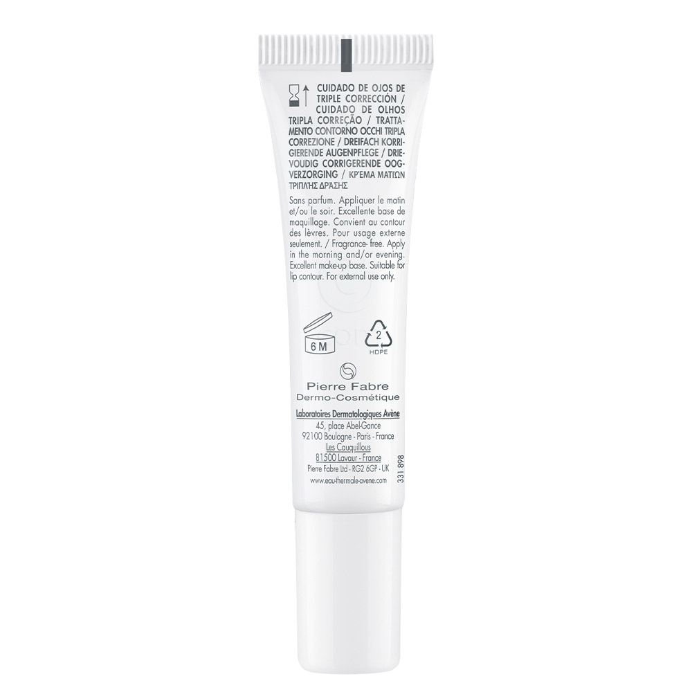 Avene Hyaluron Activ B3, trojna korektivna nega za predel okoli oči (15 ml)