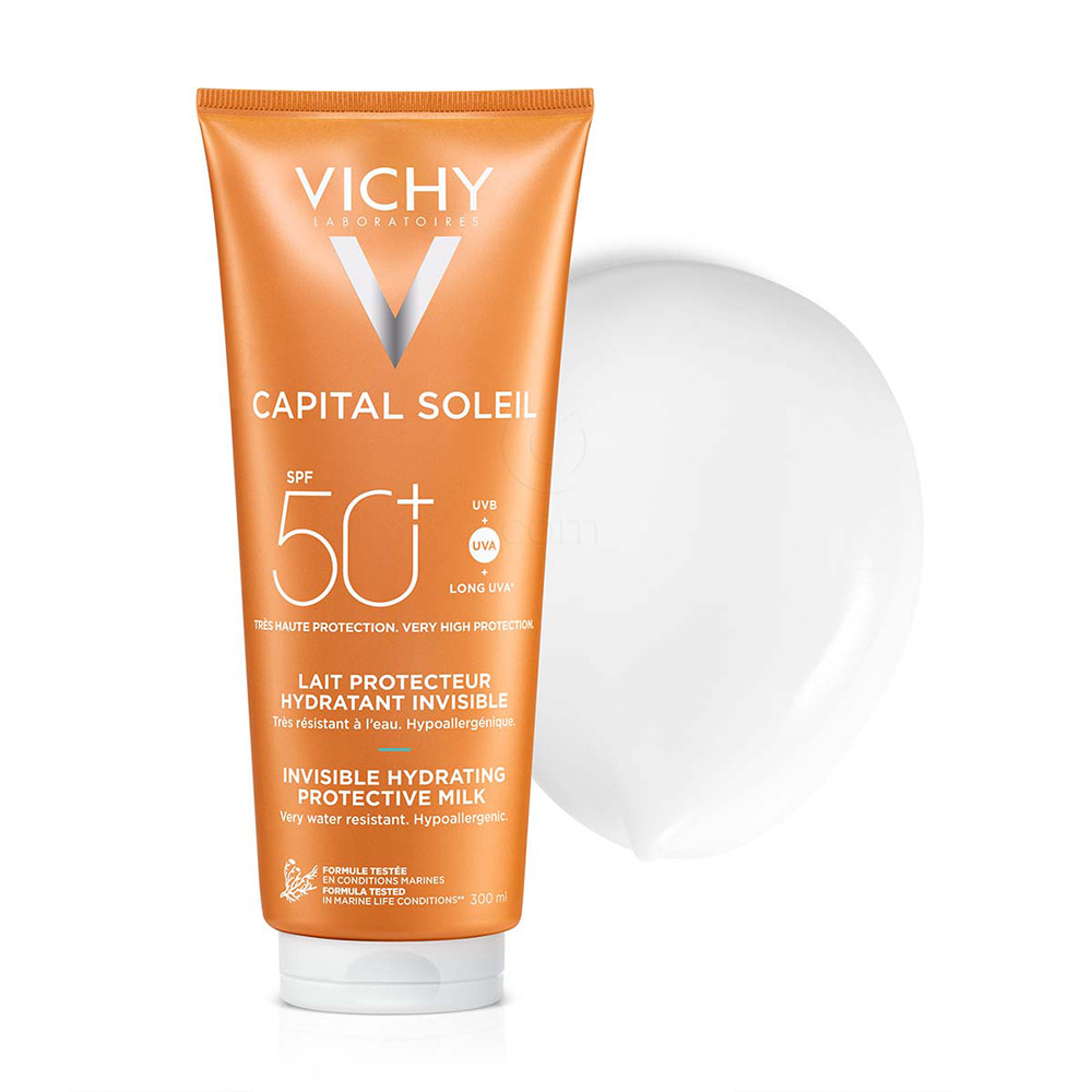 Vichy Capital Soleil, zaščitno mleko za vso družino - ZF50+ (300 ml)