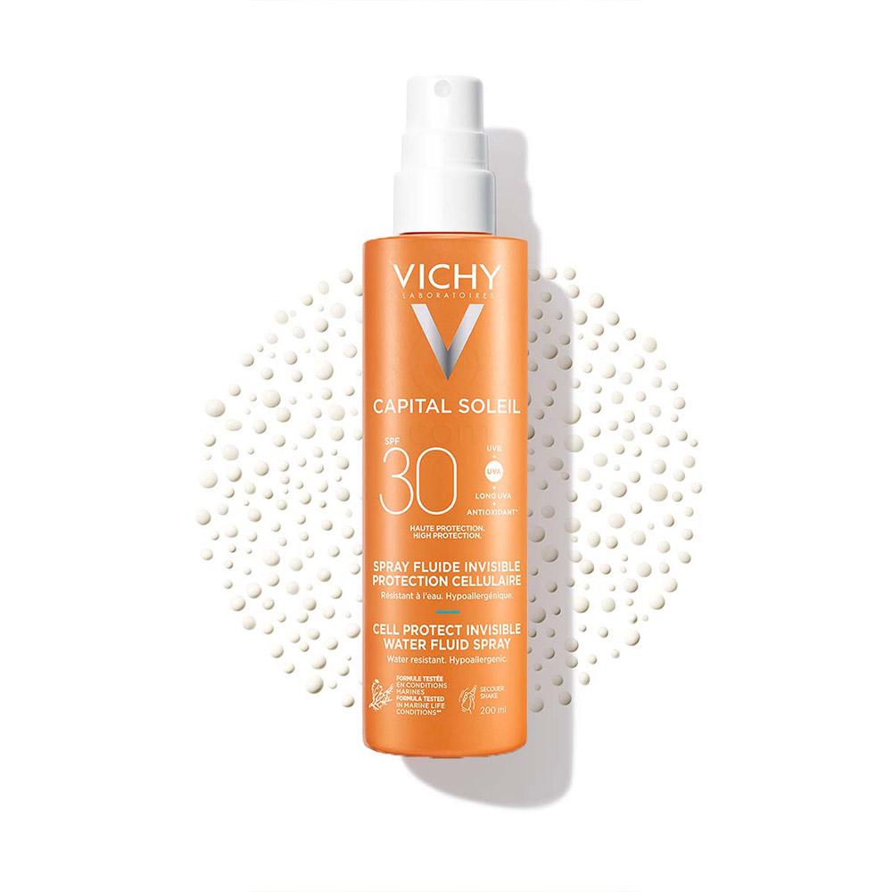 Vichy Capital Soleil, fluid na vodni osnovi za zaščito kožnih celic - ZF30 (200 ml)